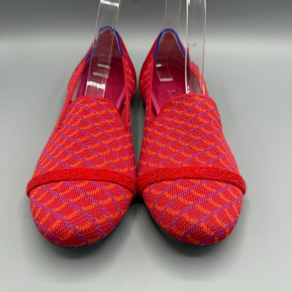Rothys The Loafer Women’s Flats Pomegranate Red Knit Shoes Comfort Flats Sz 9.5 - Picture 3 of 9